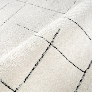 Cream Striped Area Rug – Oliver Collection