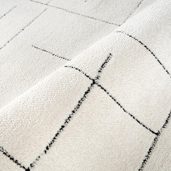 Cream Striped Area Rug – Oliver Collection