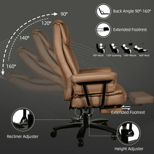 Big and Tall Reclining Office Chair with Footrest