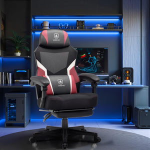 Ergonomic Mesh Gaming Chair with Footrest