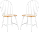 Windsor Farmhouse Dining Chairs Set of 2 – Spindle Back Solid Wood