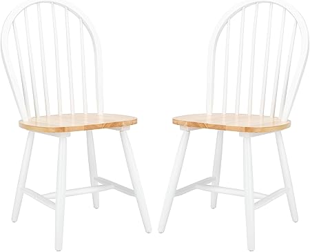 Windsor Farmhouse Dining Chairs Set of 2 – Spindle Back Solid Wood