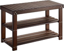 3-Tier Bamboo Shoe Rack Bench with Storage