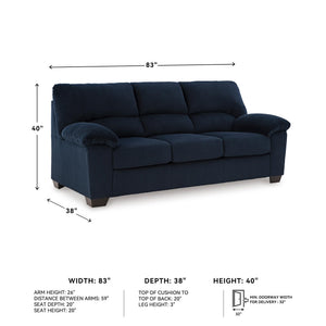 Contemporary Corduroy Sofa – 3-Seat Living Room Couch