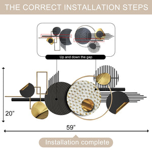 Metal Wall Sculpture Set – Large Abstract Geometric Wall Art