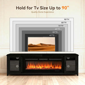 Electric Fireplace TV Stand with LED Lights