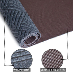 Non-Slip Hallway Runner Rug – 3ft x 50ft, Gray