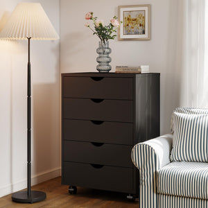 5-Drawer Mobile Storage Chest with Wheels