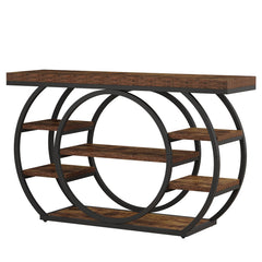 47" 5-Tier Industrial Console Table