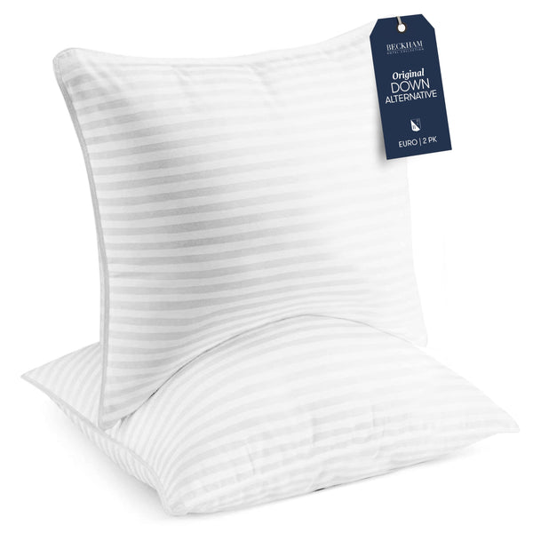 Euro Pillow Inserts Set of 2 – Down Alternative Throw Pillow Inserts