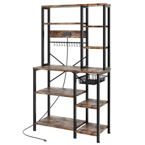 6-Tier Kitchen Baker's Rack with Power Outlet