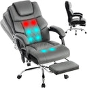 Massage Office Chair 6-Point Vibration with Footrest & Heat