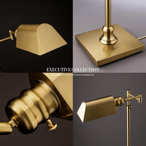 Pharmacy Floor Lamp with Swing Arm & Full-Range Dimming