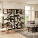 Geometric Bookshelf Set of 2 – 70.8" Tall, 79" Wide, 18 Open Shelves