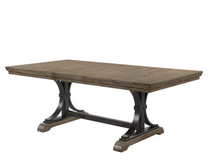 8-Piece Extendable Dining Set with Bench – Driftwood