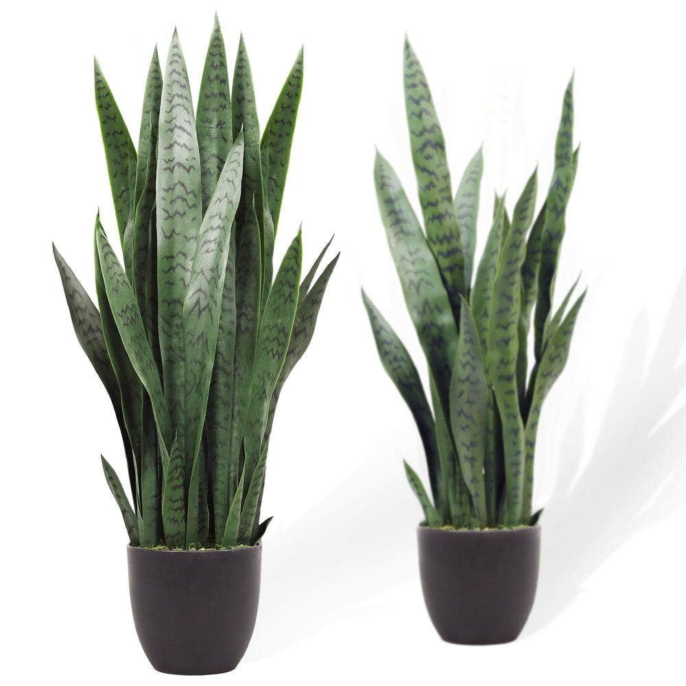 Artificial Snake Plant with Thick PE Leaves – Indoor & Outdoor Faux Sansevieria