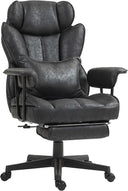 Big & Tall Ergonomic Executive Office Chair – Microfiber, Lumbar Support & Footrest