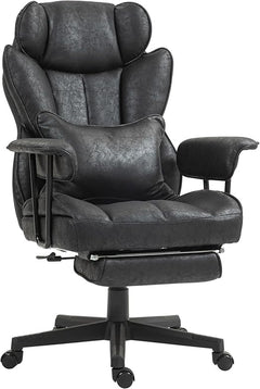 Big & Tall Ergonomic Executive Office Chair – Microfiber, Lumbar Support & Footrest