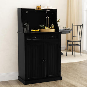 54" Kitchen Microwave Cabinet with Storage & Drawers