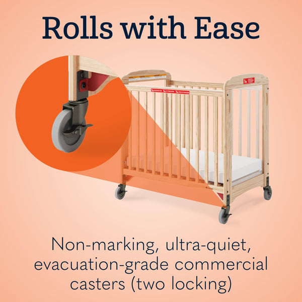 Infant Evacuation Daycare Crib with Clearview Panels & Foam Mattress