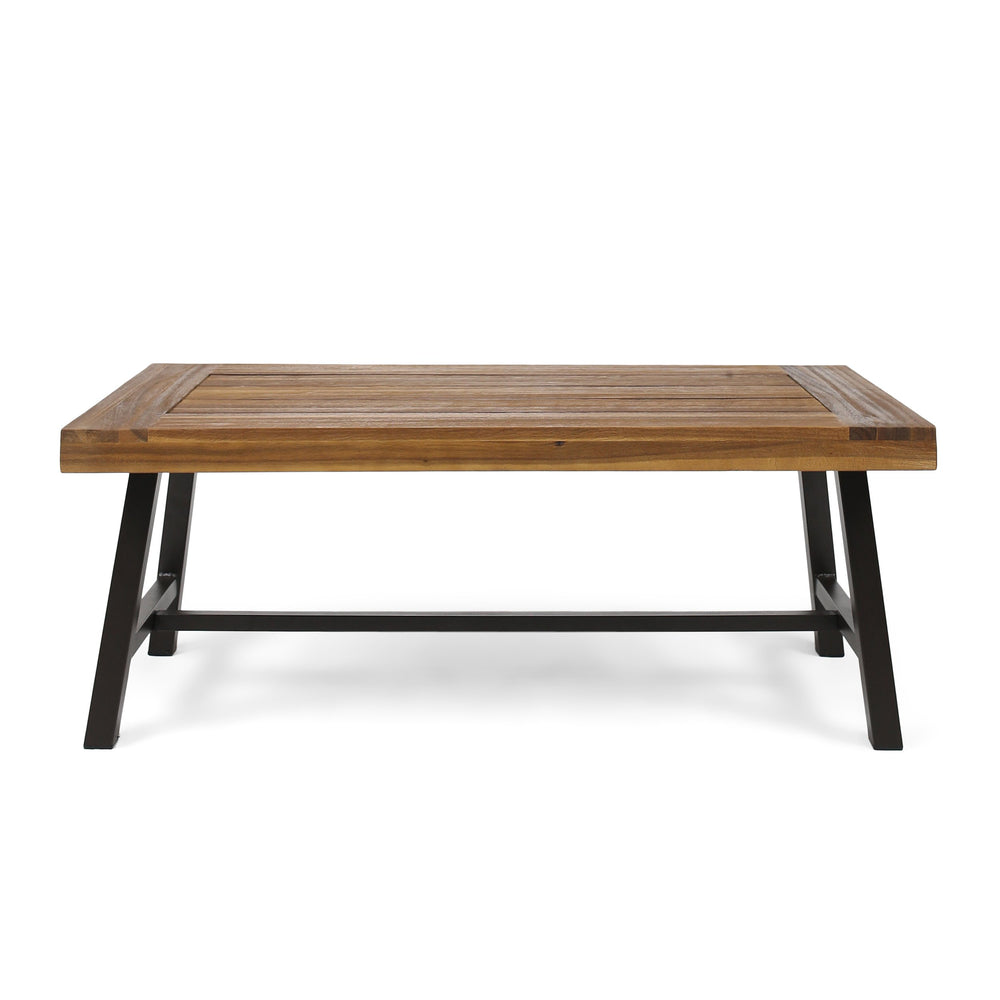 Rustic Acacia Wood Outdoor Coffee Table