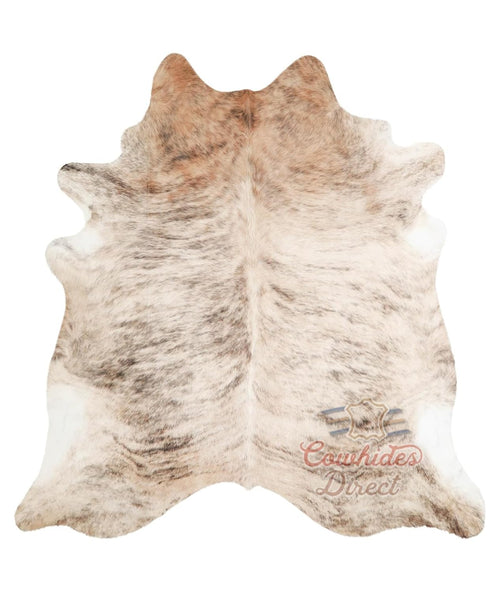 Genuine Cowhide Area Rug – Light Brindle, 72" x 84"
