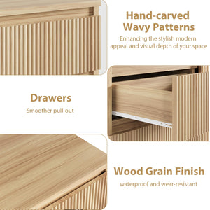 6-Drawer Fluted Dresser with Smooth-Glide Drawers