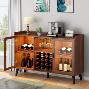 Wine Bar Cabinet with LED Light
