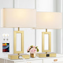 Touch Control Dimmable Table Lamps Set of 2 with USB Ports