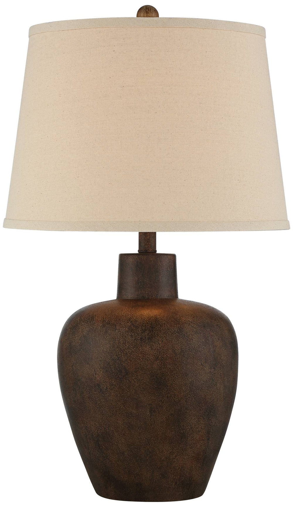 Dark Terra Cotta Farmhouse Table Lamps Set of 2