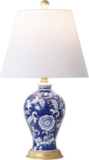 24" French Country Ceramic Floral Urn Table Lamp