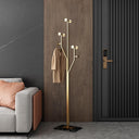 Tree-Shaped Metal Coat Rack with Marble Base – 8 Hooks, 68.9" Tall