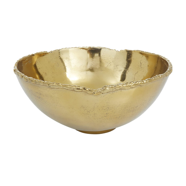 Gold Aluminum Decorative Bowls Set of 3