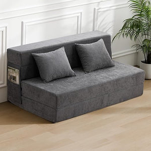 Folding Sofa Bed with Memory Foam – Convertible Sleeper Chair