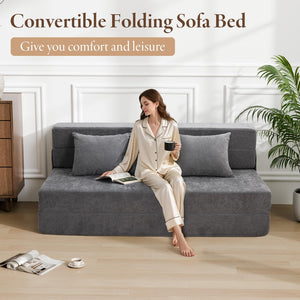 Folding Sofa Bed with Memory Foam – Convertible Sleeper Chair