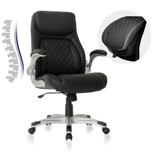 Ergonomic High-Back Leather Office Chair