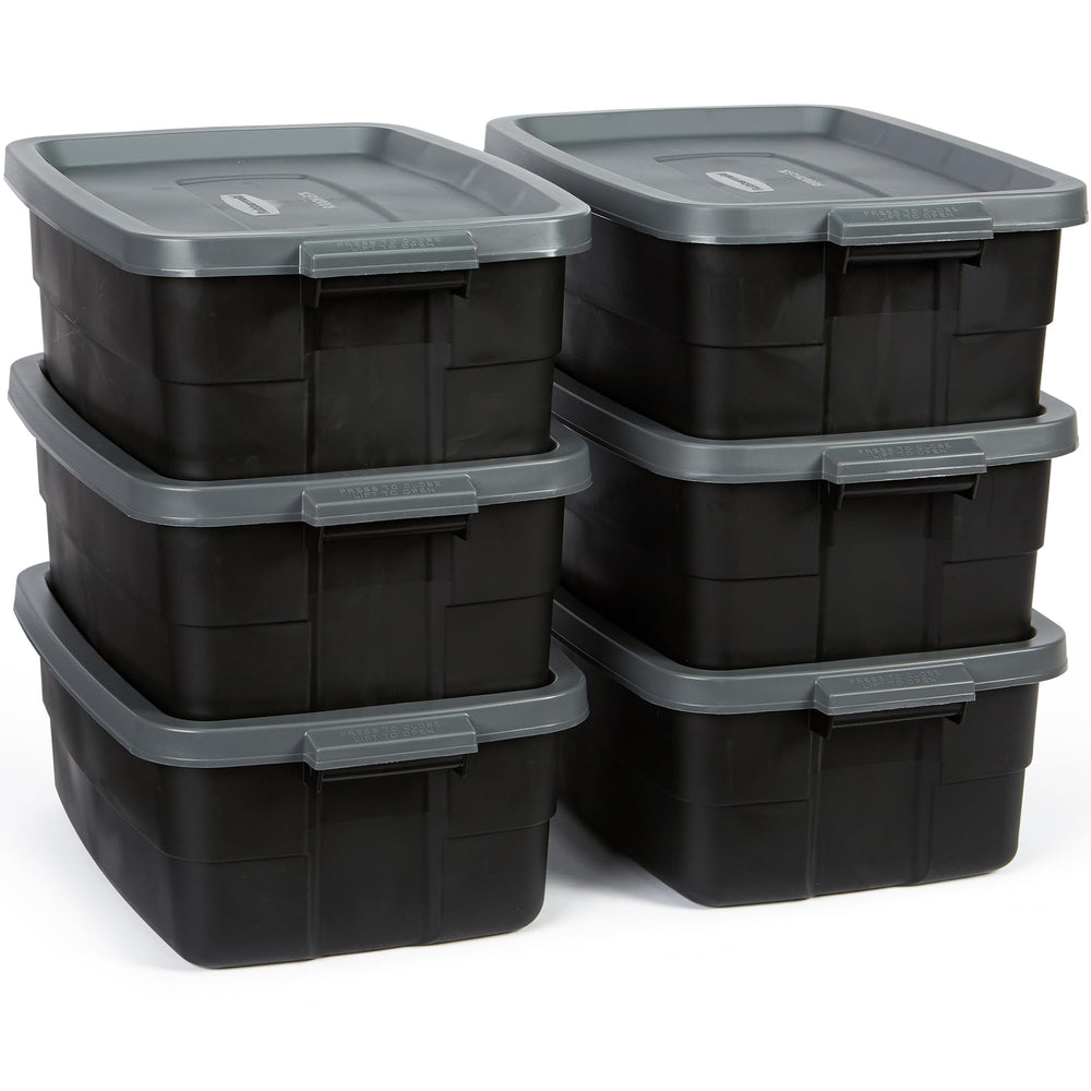 Heavy Duty Plastic Storage Totes with Lids – Stackable Bins