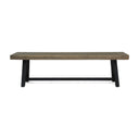 Outdoor Acacia Wood Bench – Sandblast Gray & Black