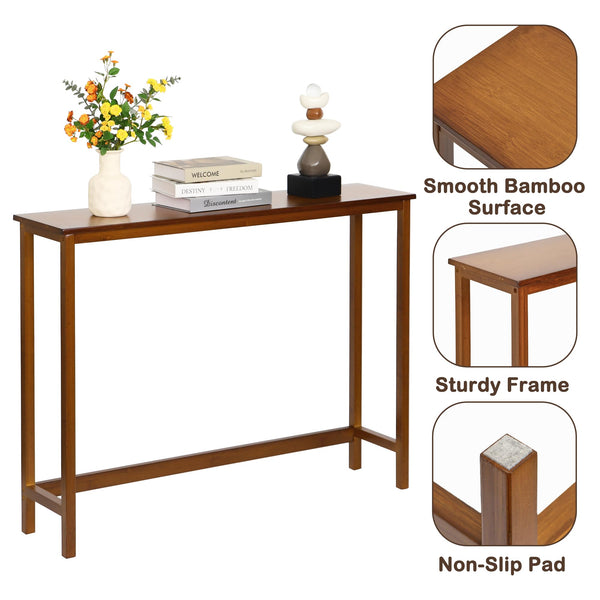 Bamboo Narrow Console Table 39.37"
