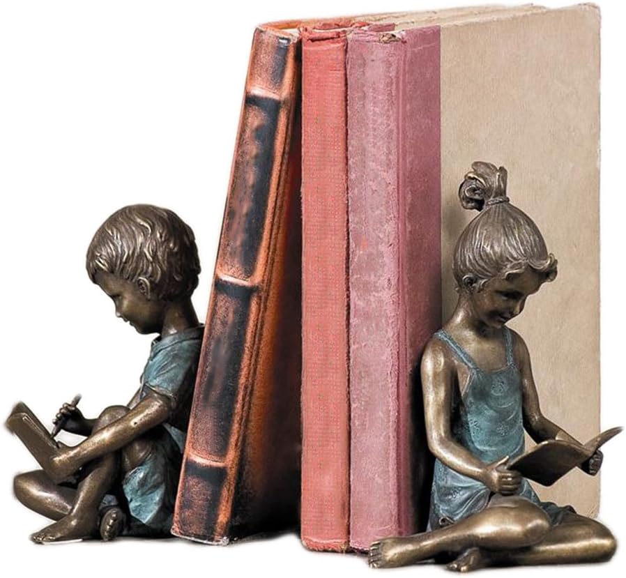 Children Bookend Pair – Brass Decorative Book Ends