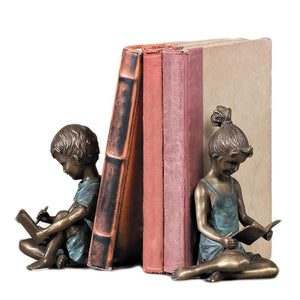 Children Bookend Pair – Brass Decorative Book Ends