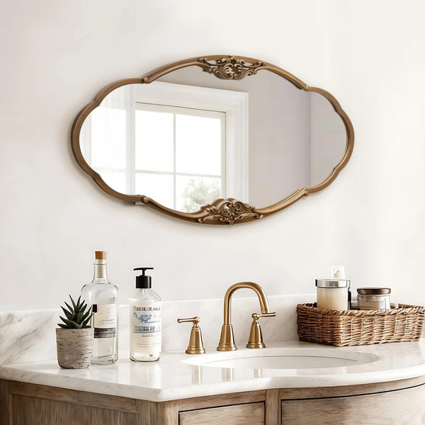 Baroque Gold Wall Mirror – Vertical or Horizontal Hanging