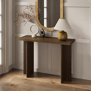 Fluted Console Table with Cross Base