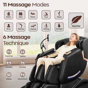 4D Full Body Massage Chair with SL Track & Zero Gravity
