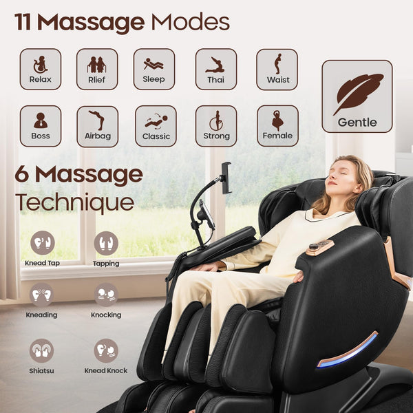 4D Full Body Massage Chair with SL Track & Zero Gravity