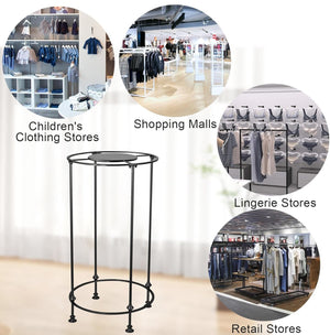 Round Garment Rack with Top Shelf