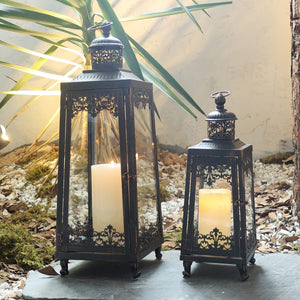 Decorative Outdoor & Indoor Candle Lanterns Set of 2