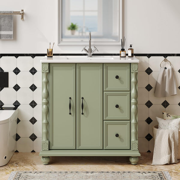 Bathroom Vanity with Sink Combo – Freestanding Floor-Mounted Cabinet
