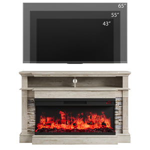Farmhouse Electric Fireplace TV Stand for TVs up to 65"