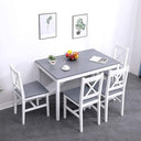 5-Piece Farmhouse Dining Table Set with 4 Chairs